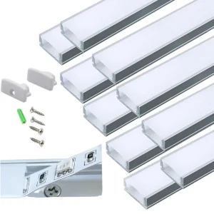 Universal LED Cabinet Light Aluminum Profile Strip Housing for DIY Kitchen and Closet Lighting