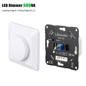 Universal Leading- and Trailing-Edge Compatible Dimmer Module 600VA for Commercial and Residential LED Installation