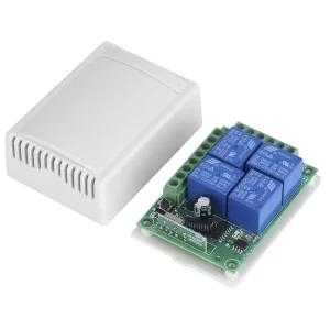 Universal Smart Wireless Remote Control Switch DC 12V 4CH Relay Receiver Module with 433MHz RF Remote and 10A Max Current