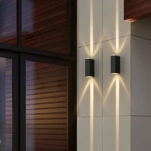 Up and Down Two Light Beam LED Wall Lamp Aluminum Wall Sconce RGB Colorful Light for Club Corridor Background Wall Decoration