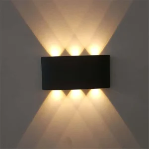 Up and Down Wall Lamp 6W Waterproof Outdoor Garden Porch Sconce Lighting No Battery Wall Mounted
