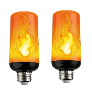 Upgraded LED Flame Light Bulbs 3 Modes Flickering Light Bulbs with Upside Down Effect E26 E27 Flame Bulb for Indoor
