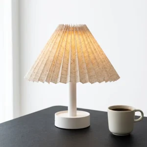 Usb Customized Cordless Adjustable Novelty White Umbrel Led Battery Desk Mini Color Changing Modern Lamp Shades for Table Lamps