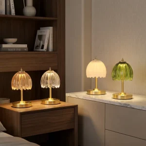 VINTAGE Tulip Table Lamp 5200mAh Battery Touch Control Cordless 3 Colors Dimmable Rechargeable Decoration LAMPARA DE MESA
