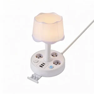 Vintage Aesthetic Retro Style Desk Lamp with Mechanical Switch and Universal Multi-Plug Extension Lead