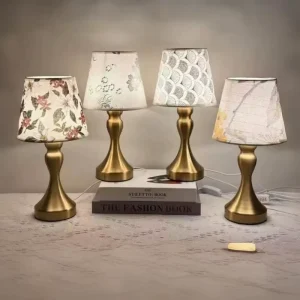 Vintage Fabric Art Smart Small Table Lamp Table Lamps Night Light for Home Bedside Bedroom Study Dining Decoration