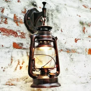 Vintage Lantern Style Wall Mount Lamp Decorative Edison Loft Wall Lamp