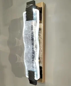 Vintage Luxury 10W LED Wall Sconce Decorative Bedroom Bedside Wall Lights Bathroom Light Long Crystal Wall Lamps (90761-H40CM)