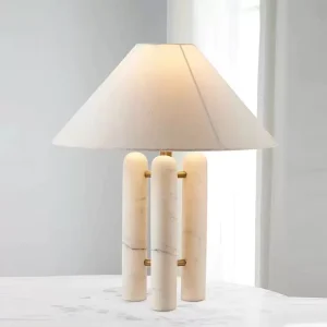 Vintage Marble Wabi sabi Style Decorative Table Lamp for Villas Guesthouses Hotels Living Rooms Bedrooms and Bedside Tables
