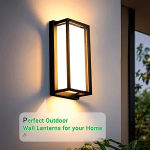 Vintage Outdoor Wall Light 5CCT Tunable IP65 Waterproof Outside Black Garden Wall Lamp Corridor Lights with Sensor