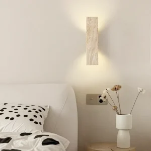 Vintage Wabi Sabi Stone Bedroom Bedside Wall Lamp Cream Style Living Room Corridor Staircase Designer Up and Down Lighting