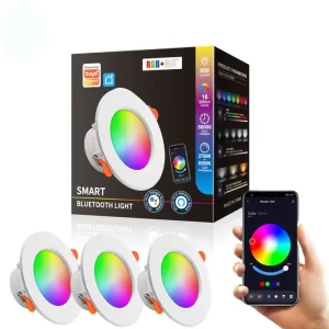 Voice Control Music RGBW Smart LED Recessed Downlight AC110V 220V 10W Tuya App Control