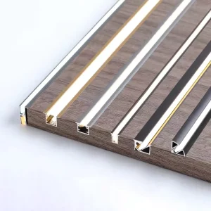 W10*8mm T5 Tempered Aluminum Profile for LED Strip Recessed Lighting Anodized Surface