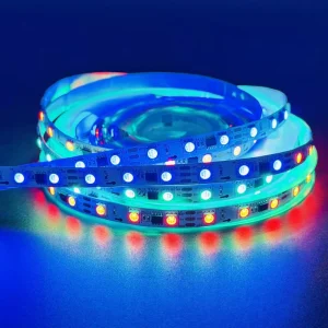 W2811 Addressable LED DMX Programmable Full color LED Bead SMD 5050 12V 60LED M Stage RGB Racing Water Effect LED Strip