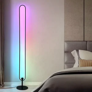WIFI Smart 60-140cm 16 Million RGB Dream Color Changing Arch Mood Lighting LED Corner Floor Lamp for Living Room