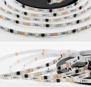 WS2811 6mm Wide DC12V Pixel LED Strip 5m 60 LEDs/m SMD5050 RGB Addressable Light Tape White PCB IP20 for DIY
