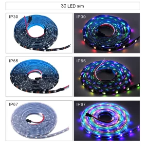 WS2811 WS2812 WS2812B WS2815B LED Strip Lights Full Color Running Addressable Smart 5V App Remote Control CE RoHS Certified