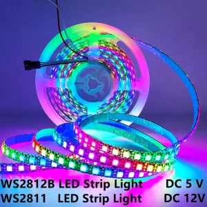WS2811 WS2812B LED Strip Light DC5V 12V WS2812 IC Addressable Color RGB LED Strip Light IP20 IP65 Waterproof for Decorations