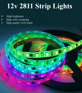 WS2811B WS2812B Addressable LED Strip Light 5m 12V Rope Lighting 30leds 60leds 5050rgb 5m Roll 10mm Width RGBIC Smart LED Strips