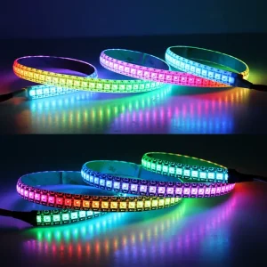 WS2812 RGB LED Strips 144LEDs m 5V 5050 SMD IC Individual Digital Addressable Pixel USB PVC Cuttable App Control Smart Led Strip