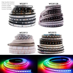 WS2812B 5V Individually Addressable 5050 RGBIC LED Strip 60 LED/m IP65 Dimmable WS2811 WS2813 WS2815 for Landscape Lighting