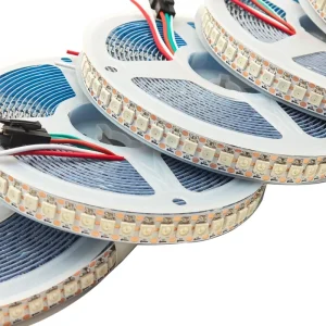 WS2812B RGBIC LED Strip Light 5V Addressable Pixel Tape Compatible with WLED Controller