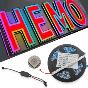 WS2815 High Brightness LED Strip App Control for 3D Letter Signs