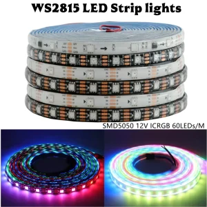 WS2815 Programmable LED Strip Light SMD5050 DC12V 60 LEDs/m RGB