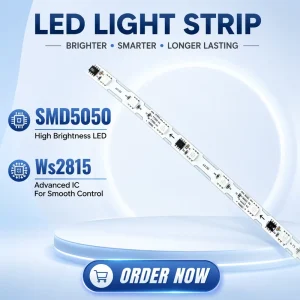 WS2815 RGB Addressable 9mm Pixel RGB LED Strip DC12V S-Shape 42 LEDs/m SMD5050 for Channel Letter Signs
