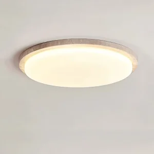 Wabi Sabi 15W LED Ceiling Light Fixtures Yellow Travertine Corridor Lamp for Living Room & Restaurant Acrylic Cover for Villa