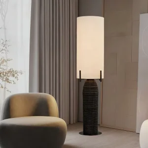 Wabi Sabi Alabaster Floor Lamp American Retro Decor Standing Lamp for Hotel Homestay Exhibition Hall Living Room and Bedroom