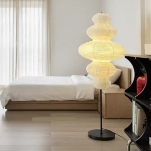 Wabi Sabi Japanese Standing Floor Lamp Creative Rice Paper Lamp Living Room Bedroom Office Decorative Floor Lamp