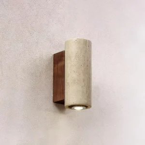 Wabi Sabi Style Bedroom Bedside Wall Lamp Designer Retro Homestay Living Room Background Wall Yellow Travertine Corridor Lamp