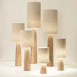 Wabi Sabi Style Solid Wood Floor Lamp Retro Modern Japanese Style for Living Room Homestay