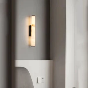 Wall Lamp All Copper Jade Wall Lamp Bedroom Bedside Corridor LED Wall Lamp
