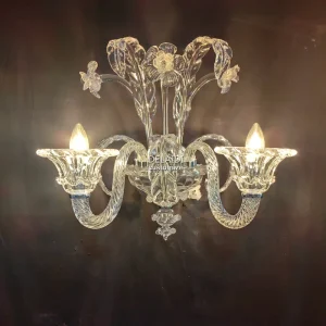 Wall Lamp Glass Flower Murano Glass Wall Lights for Home