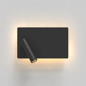 Wall Lamp for Hotel Room Bedroom Bedside Reading Lighting Modern Style LED Wall Light with Wireless Charging USB Dual Port
