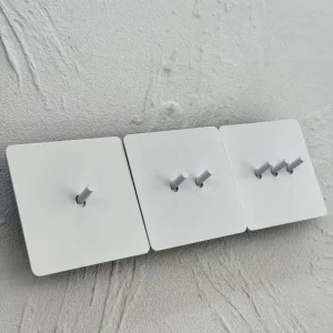 Wall Light Toggle Switch 86 250V 1 2 3 4 Gang 2 Way Double Stainless Steel Matte White USB-C Charger Socket 20A UK