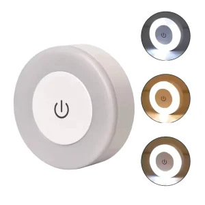 Wall Mounted LED Cabinet Light USB Rechargeable with 3 Light Colors and Adjustable Brightness