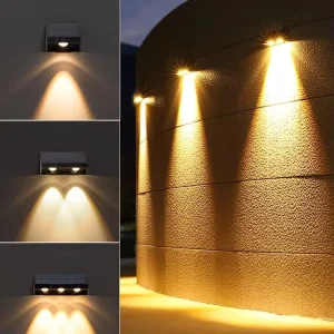 Wall Mounted Solar Wall Light Modern Outdoor Waterproof Garden Landscape Lamp LED Solar Lights Energy Saving IP54 Rated