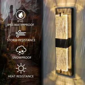 Wall Square IP65 Outdoor LED Wall Light for Garden Bedroom Corridor Luxury Modern Design Minimalist TV Backdrops Hallway