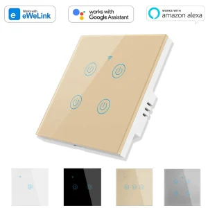 Wall Switch with Neutral Voice Control 250V 1 2 3 4 Gang