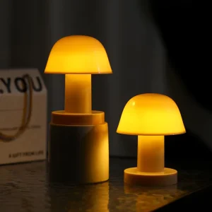 Warm LED Mushroom Table Lamp, Decorative Home Light