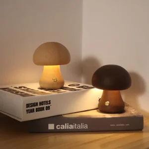 Warm Mushroom Acrylic LED Night Light with Touch Control 5V USB Rechargeable