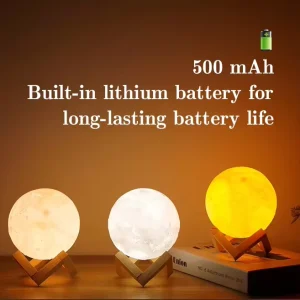 Warm White Dimmable LED Indoor Decorative Night Lamp Atmosphere Moon Light Rechargeable Photo taking Background Table Lamp