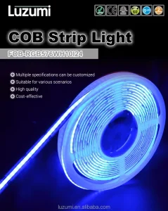 Warm White Flexible 240-LED Smart RGB RGBIC COB LED Strip Light, 12V 24V, Outdoor Waterproof, Supplier
