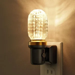 Warm White Plastic Mini Sensor Dimmable LED Plug-In Night Light for Bedroom