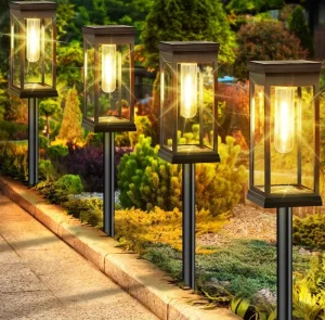 Waterproof Battery Powered Dimmable LED Lawn Lamp Courtyard Decorative Landscape Garden Solar Lights Outdoor CE Certified