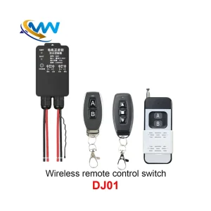 Waterproof DC Forward-Reverse Wireless Remote Control Switch 12V-80V 10A for Motorized Lamp