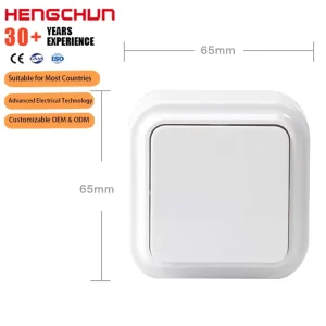 Waterproof Doorbell Switch European Surface Wall Switch 86 Type for Indoor Use